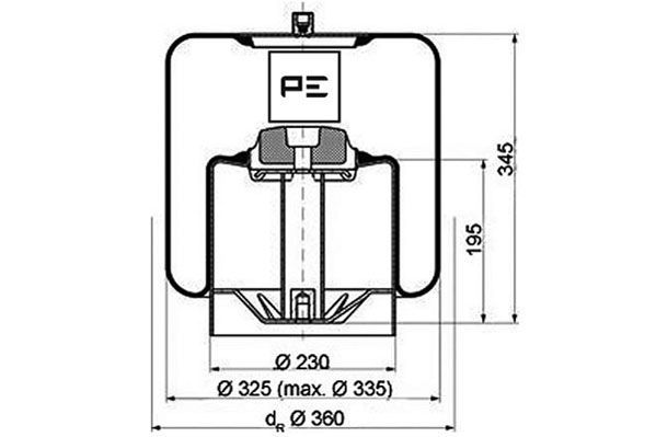 PE AUTOMOTIVE Pneimoatsperes spilvens, Pneimopiekare 084.115-73A